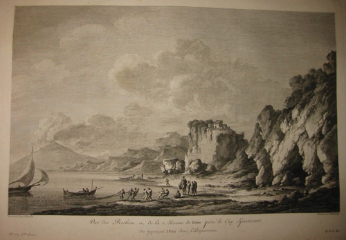 Chatelet Claude-Louis Vue des rochera et de la Marine de Bova... 1783 Parigi